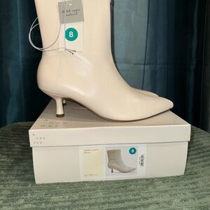 A New Day Women's White Heeled Boots